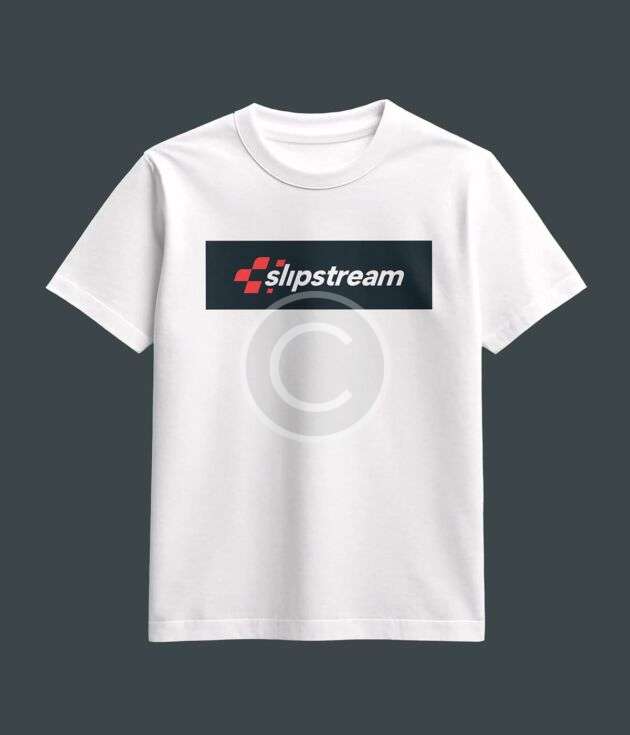 White motorsport graphic tee