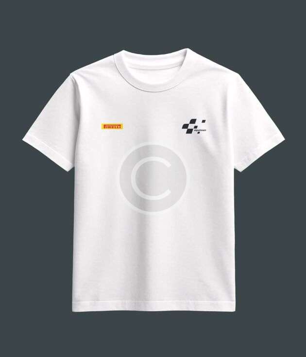 White minimalist race tee